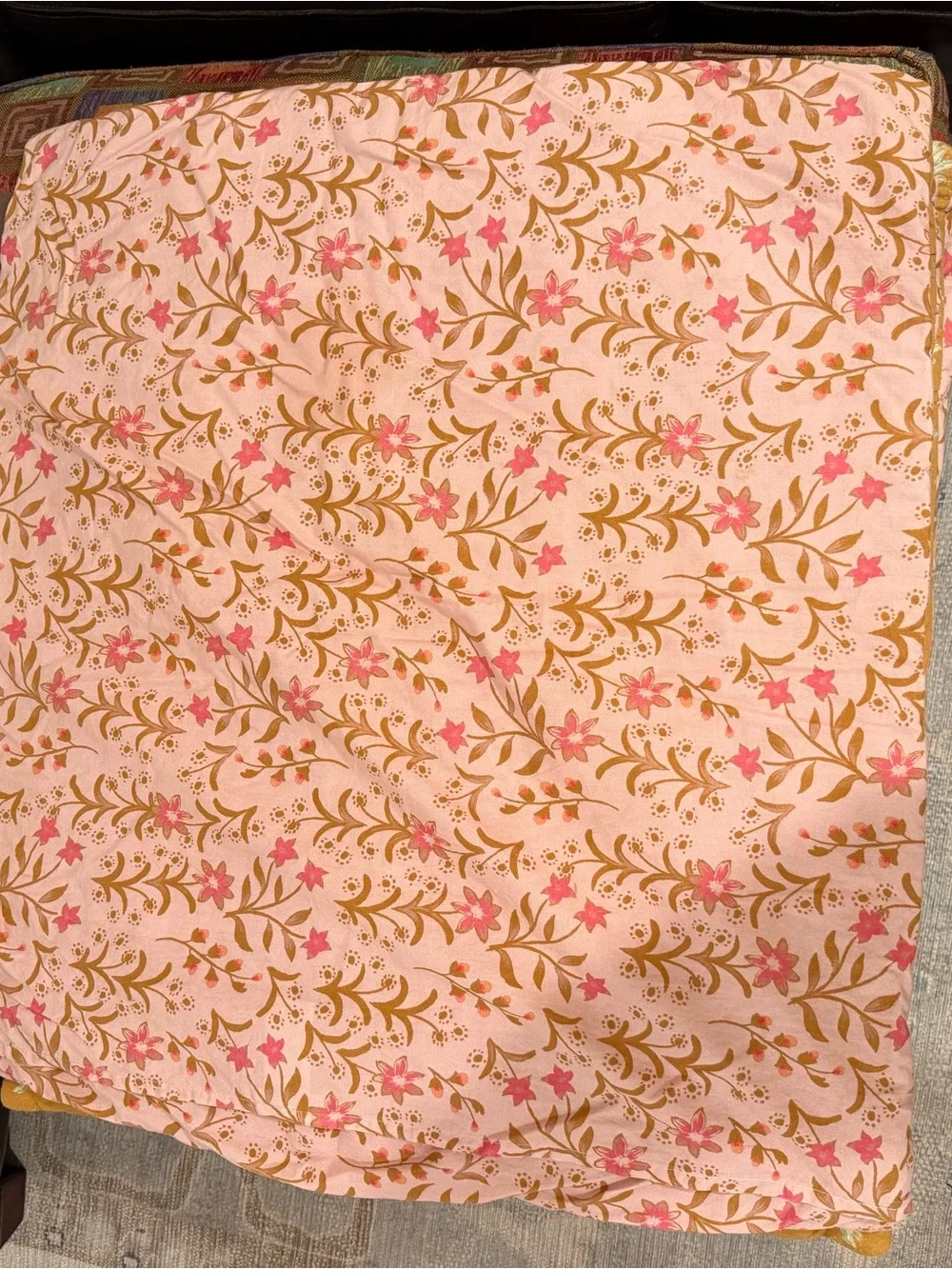 Anthropologie Floral Quilted Comforter With 3 Euro Shana